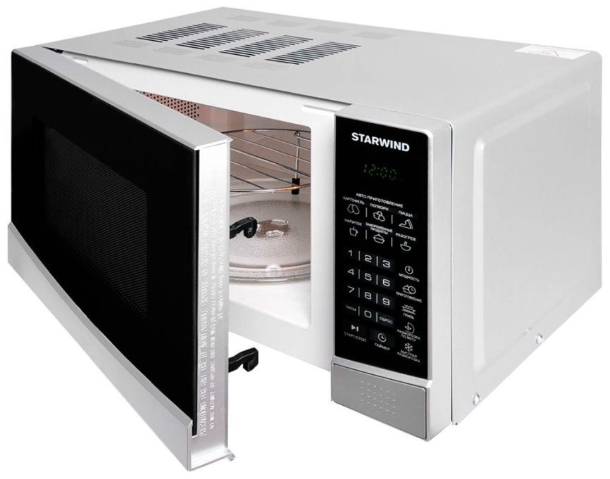 Микроволновая печь - СВЧ Starwind SMW3120 20л. 700 Вт, серебристый/черный фото 5