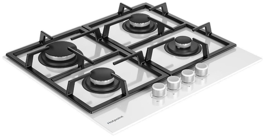 Газовая варочная панель Hotpoint HG 61F/WH 58 см, 4 конфорки электроподжиг газконтроль, белый фото 2