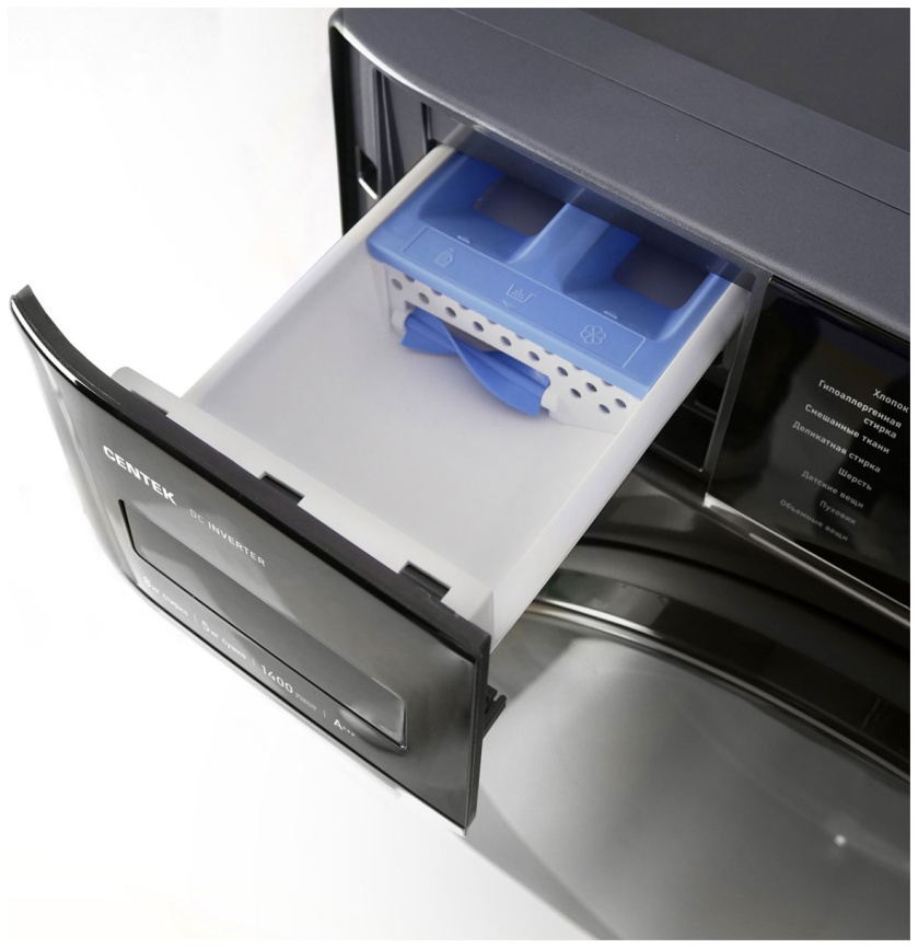 Стиральная машина с сушкой Centek CT-1956 автомат 8 кг, серый фото 2