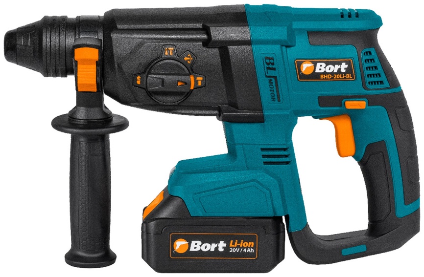 Перфоратор аккумуляторный Bort BHD-20Li-BL 2x4.0 А.ч фото 2