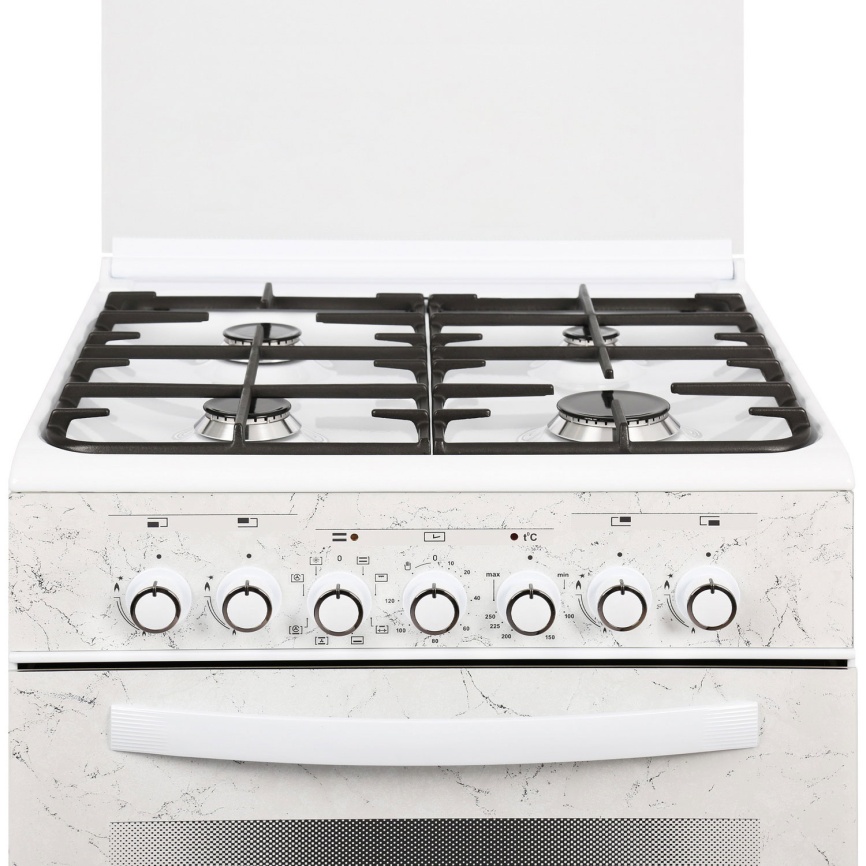 Комбинированная плита Gefest 6302-03 0052 60 см, 55 л, 4 конфорки, белый фото 5