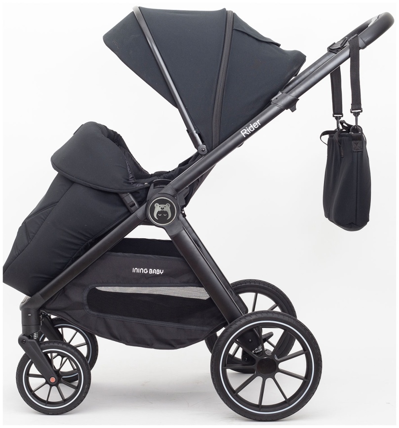 Коляска 2 в 1 Ining Baby KR345 Plus black фото 4