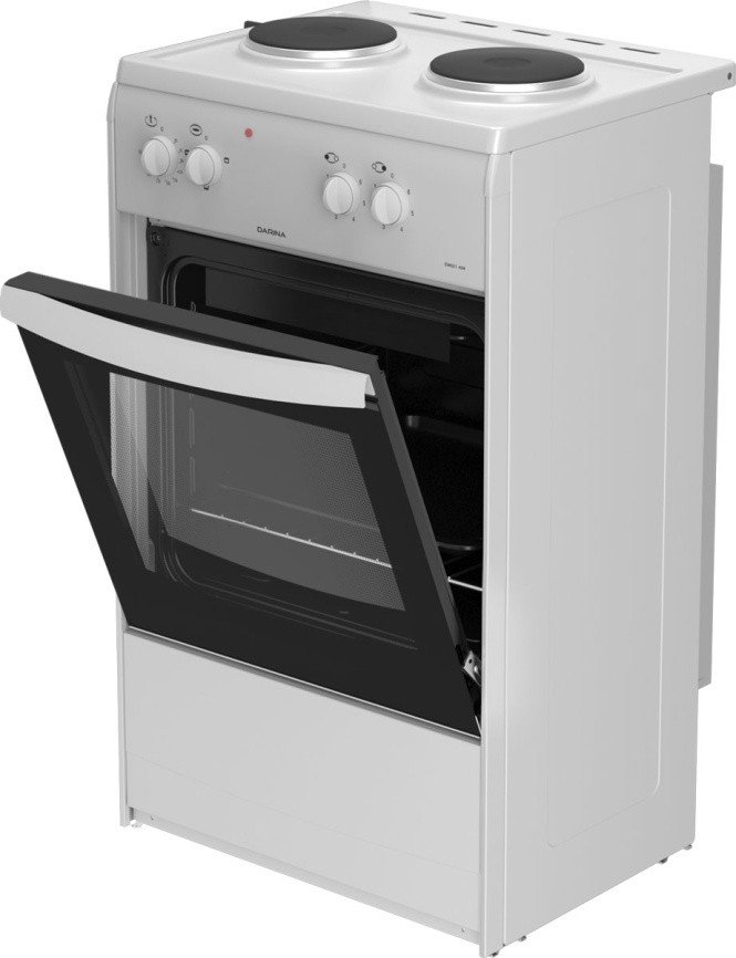 Электроплита Darina S EM 521 404 W 50 см, 45 л, 2 конфорки, белый фото 4