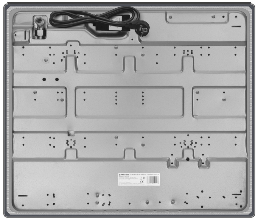 Газовая варочная панель Meferi MGH604GR GLASS ULTRA 60 см, 4 конфорки электроподжиг газконтроль, серый фото 13