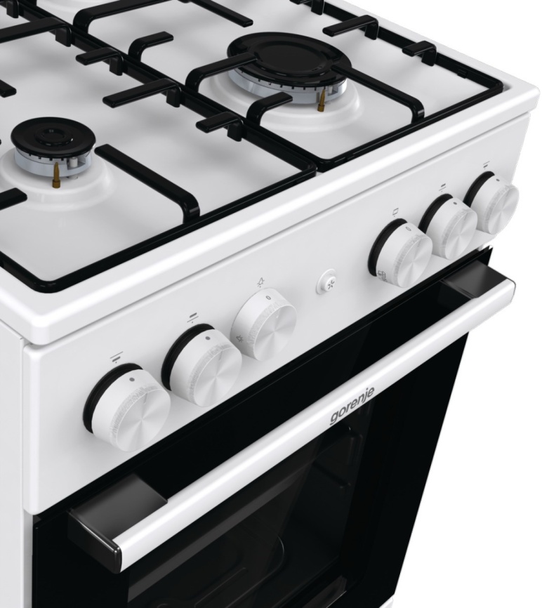 Газовая плита Gorenje GG5A12WH 50 см, 70 л, 4 конфорки, белый фото 12