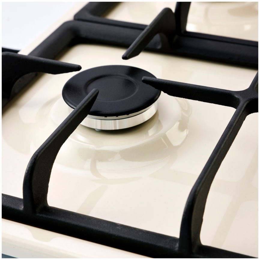 Газовая варочная панель De luxe 5840.00 гмв - 050ЧР 58 см, 4 конфорки электроподжиг газконтроль, бежевый фото 5