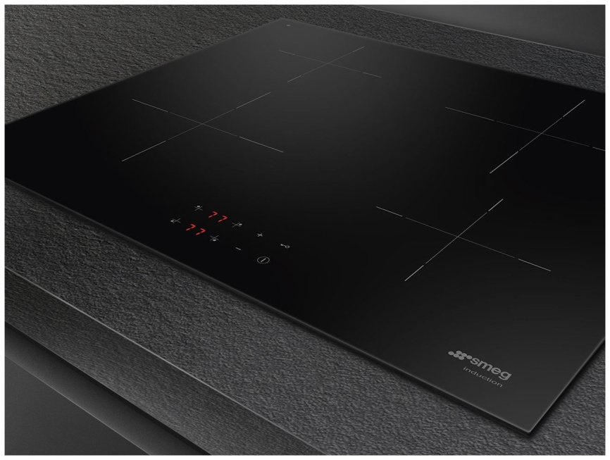 Электрическая варочная панель Smeg SI2641D 60 см, 4 конфорки, черный фото 3