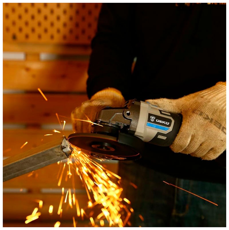 Углошлифовальная машина бесщеточная Deko DKAG20, 20В, 1*3.0Ач 063-4026 фото 6