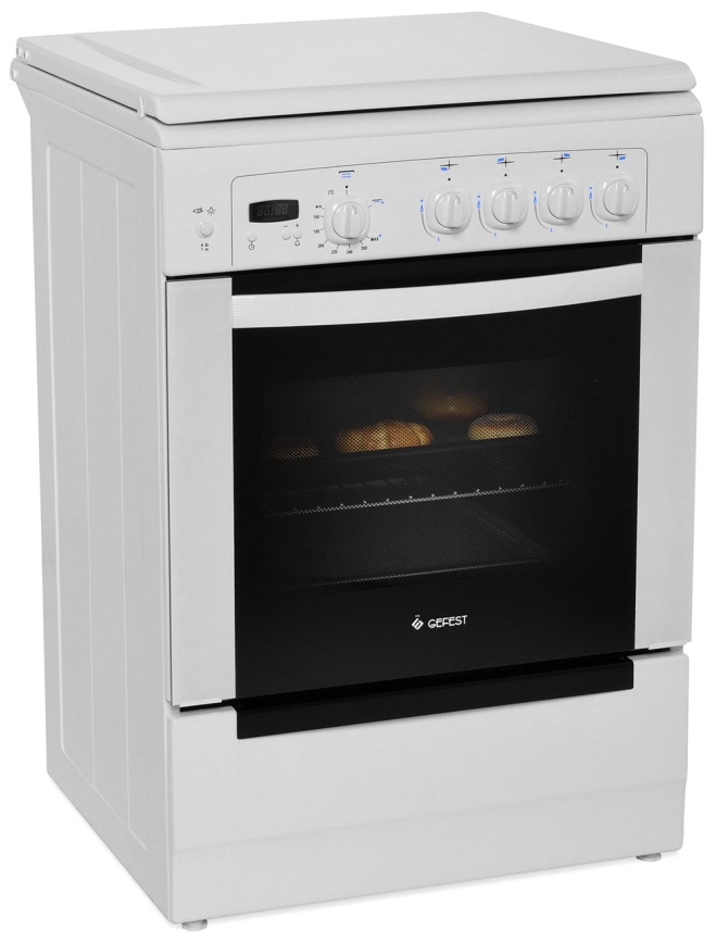 Газовая плита Gefest Брест 6100-03 60 см, 52 л, 4 конфорки, белый фото 2