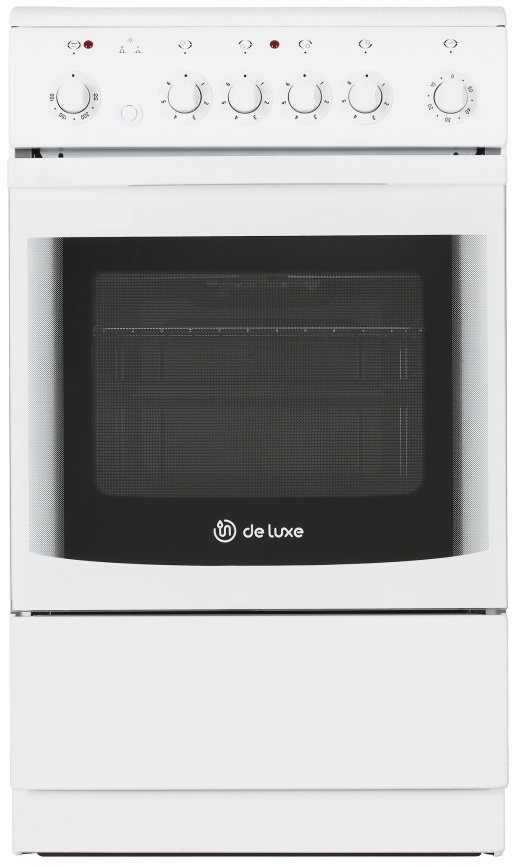 Электроплита De luxe 506004.03 эс 50 см, 4 конфорки, белый фото 3