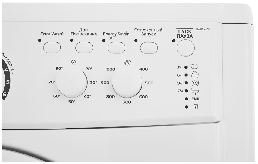 Стиральная машина Indesit EWUC 4105 автомат 4 кг, белый фото 6