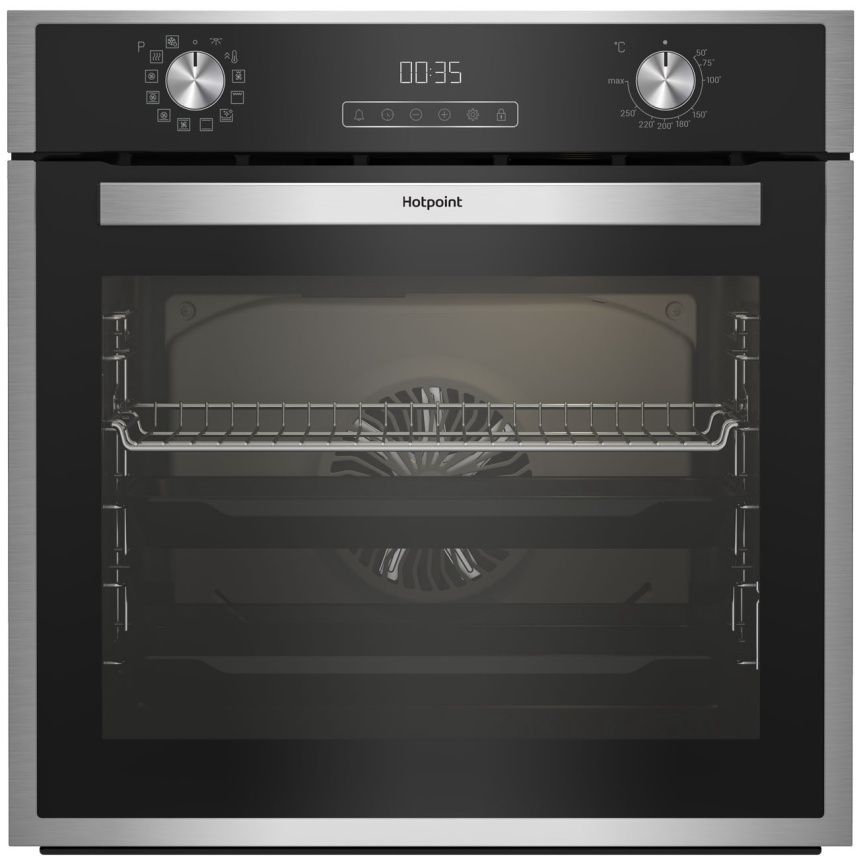 Электрический духовой шкаф Hotpoint HFE9 1234 JC IX 59 см, 72 л гриль конвекция, серебристый фото 1