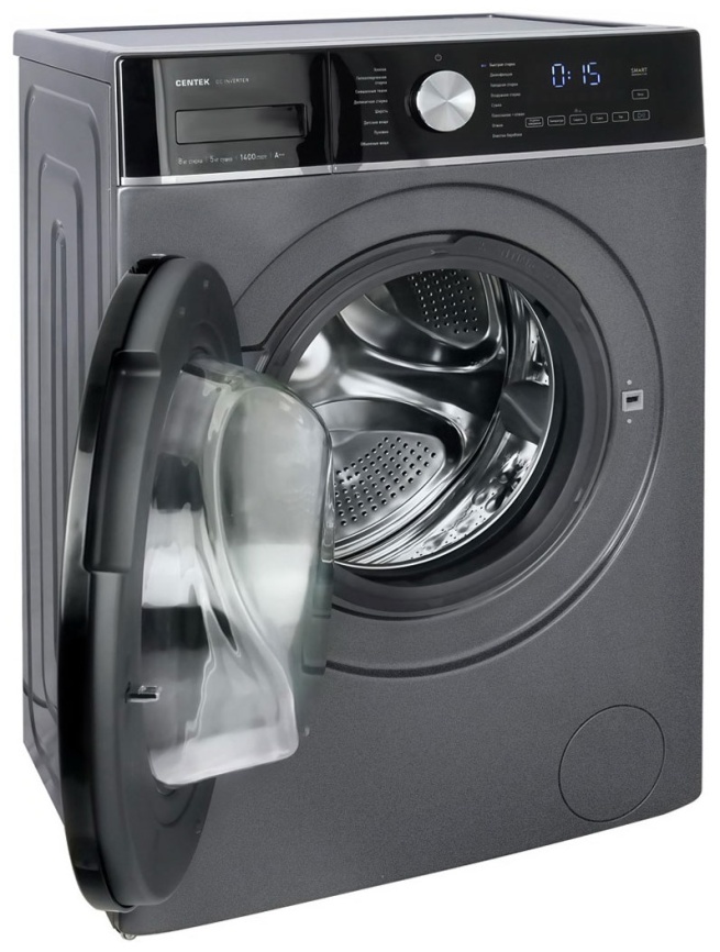 Стиральная машина с сушкой Centek CT-1956 автомат 8 кг, серый фото 3