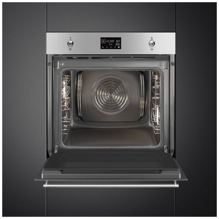 Электрический духовой шкаф Smeg SOP6302TX 59 см, 68 л гриль конвекция, серебристый фото 4