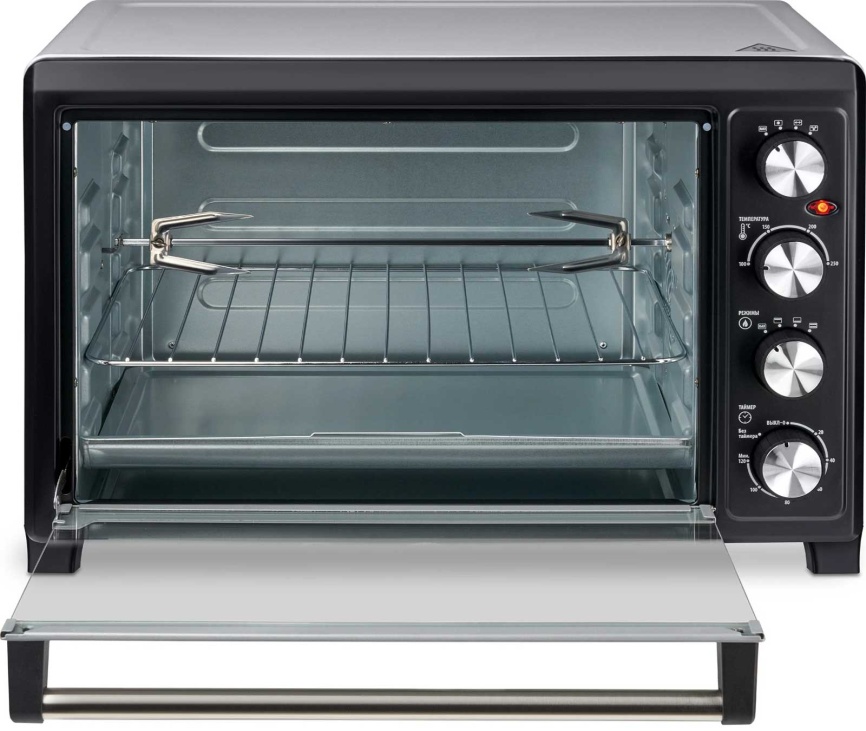 Мини-печь Hyundai MIO-HY076 45 л., 2000 Вт, серебристый/черный фото 4