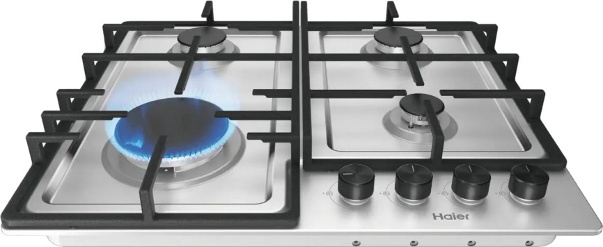 Газовая варочная панель Haier Газовая варочная панель Haier HHQ-M64CX  4 конфорки, серебристый фото 6