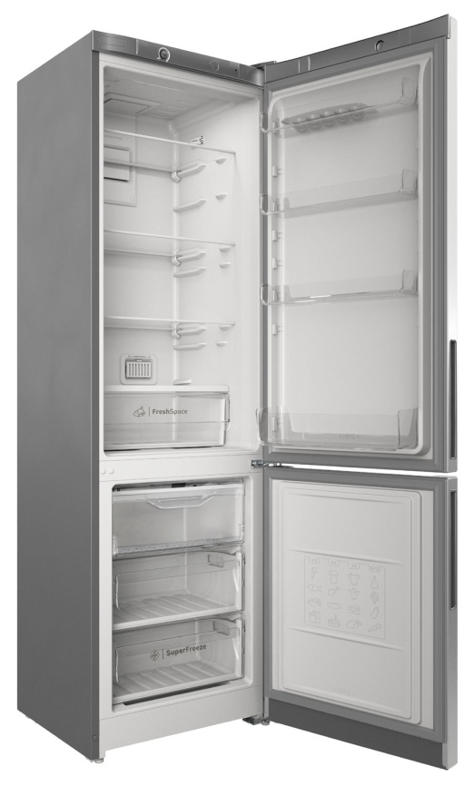 Двухкамерный холодильник Indesit ITS 4200 XB No frost, серый металлик фото 3