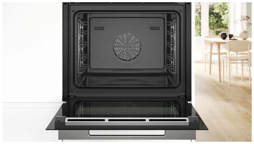 Электрический духовой шкаф Bosch HSG7361B1 59 см, 71 л, гриль и конвекция, черный фото 4
