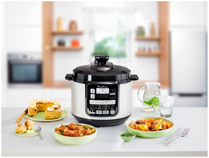 Мультиварка-скороварка Moulinex CE620D32, черный/серебристый фото 11