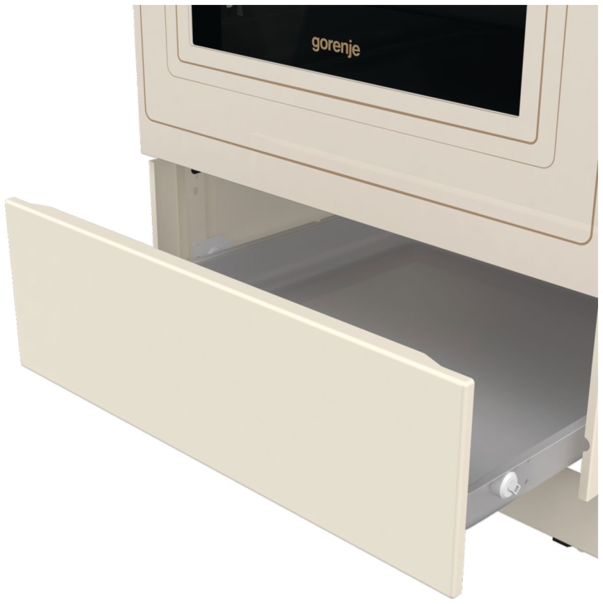 Комбинированная плита Gorenje GKS5B70CLI 50 см, 70 л, 4 конфорки, бежевый фото 10