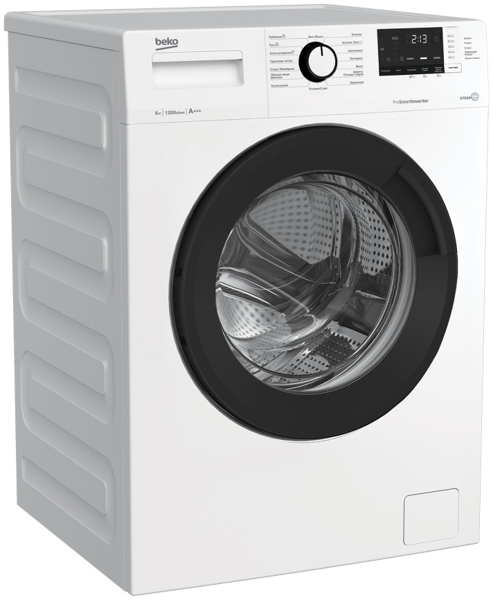 Стиральная машина Beko WSRE6612ZAWI BY, белая фото 2