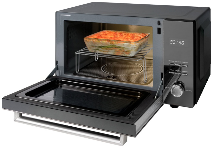 Микроволновая печь - СВЧ Profi Cook PC-MWG 1204 schwarz, дисплей фото 2