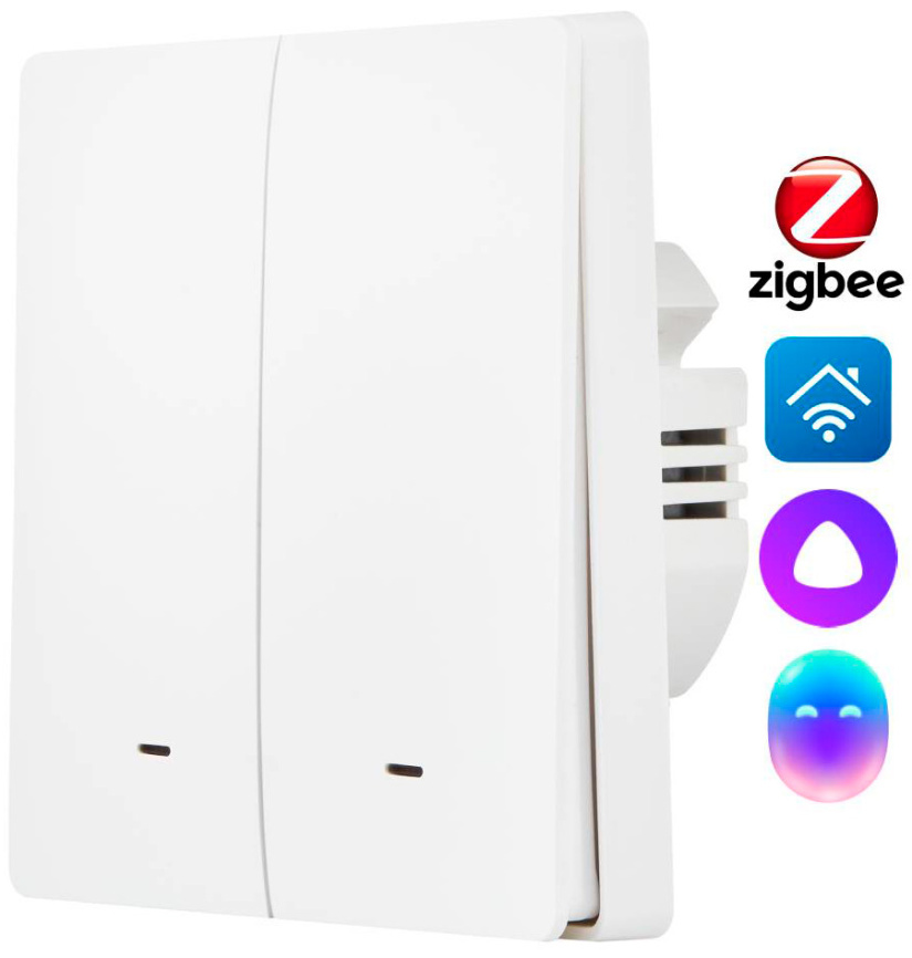 Выключатель  Hommyn настенный, zigbee, 2 клавиши (без нейтрали) SWZBNN02W фото 14