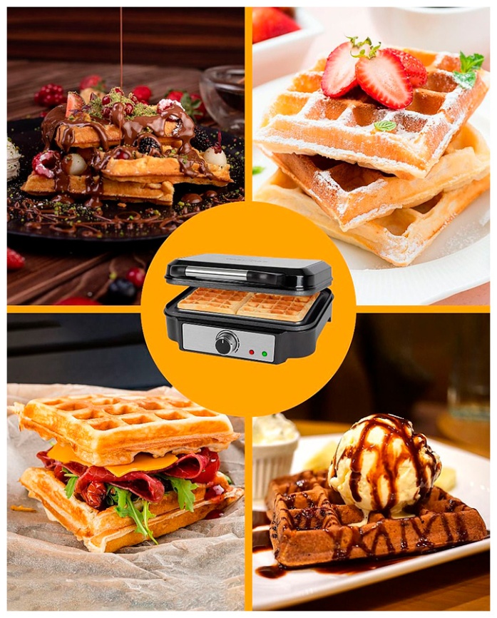 Вафельница Profi Cook PC-WA 1241 inox, термостат, мощность 1200 Вт фото 6