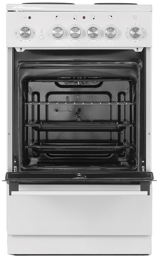 Электроплита De luxe 5004.16 э 50 см, 43 л, 4 конфорки, белый фото 10