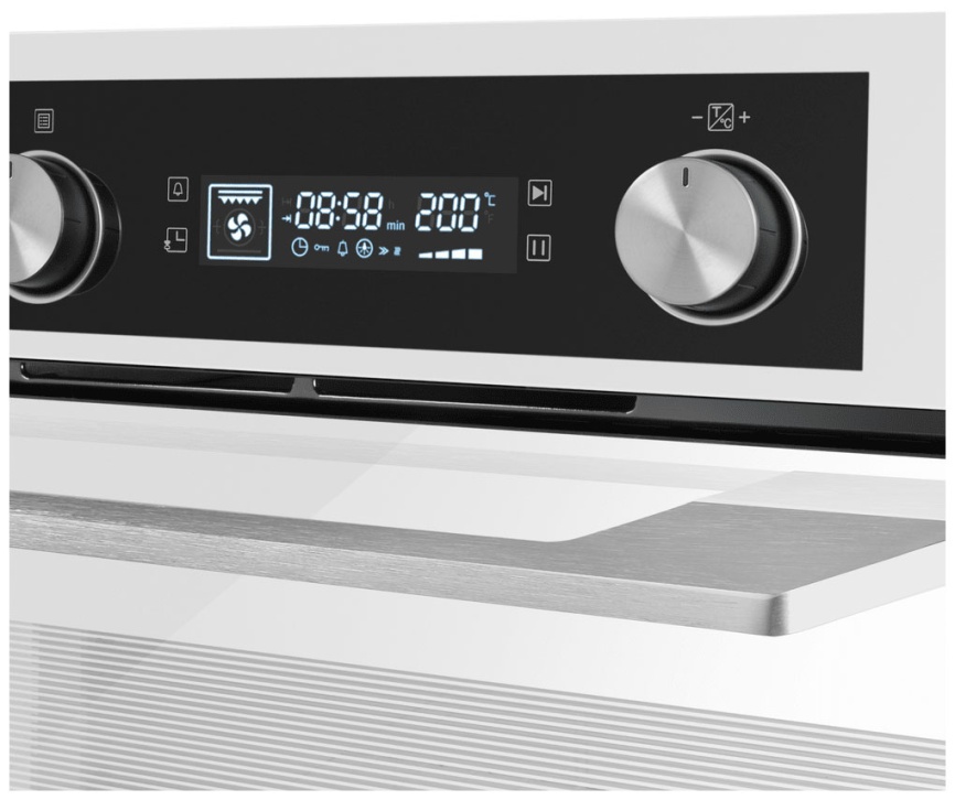 Электрический духовой шкаф Maunfeld AEOH60102W 59 см, 60 л гриль конвекция, белый фото 6