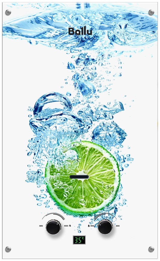 Колонка газовая Ballu GWH 10 Fiery Glass Lime фото 2