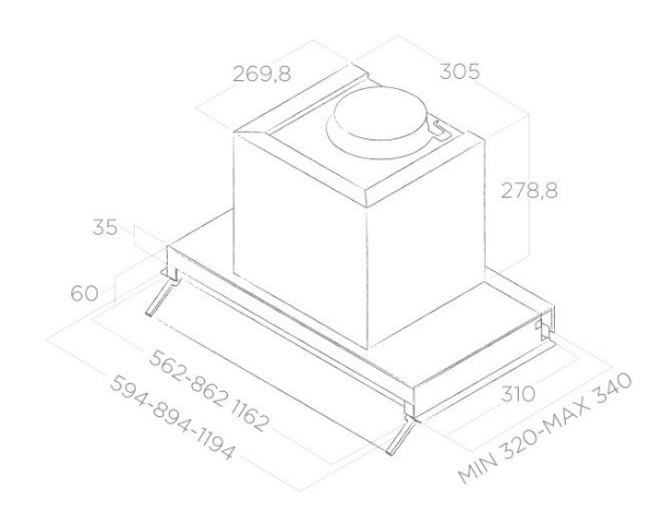 Встраиваемые вытяжки ELICA Elica BOXIN LX/IX/A/120-PRF0114762A фото 2