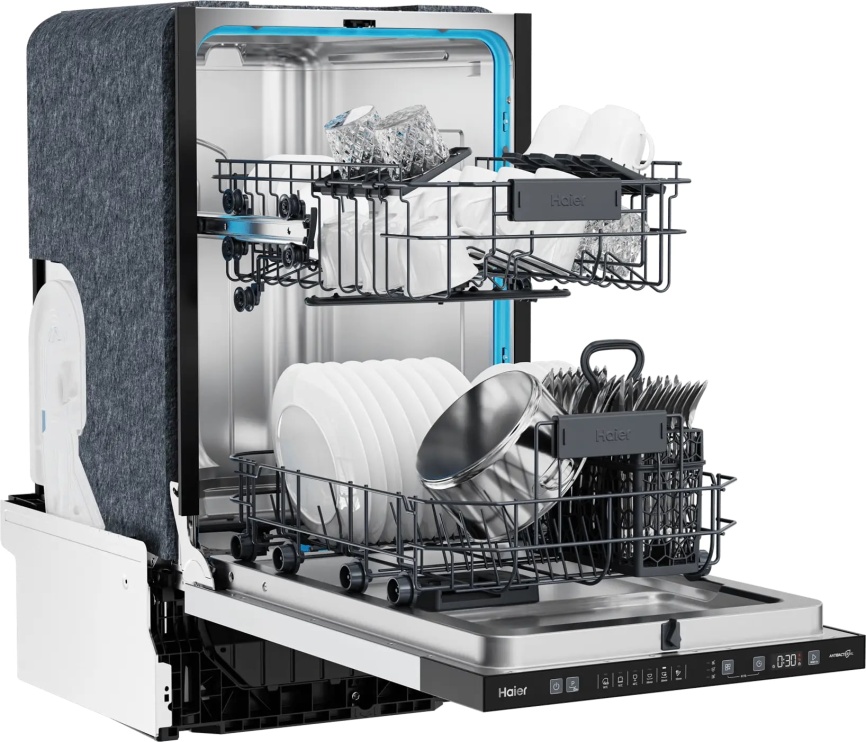 Встраиваемая посудомоечная машина Haier HDWE9-591RU, 9 комплектов фото 4