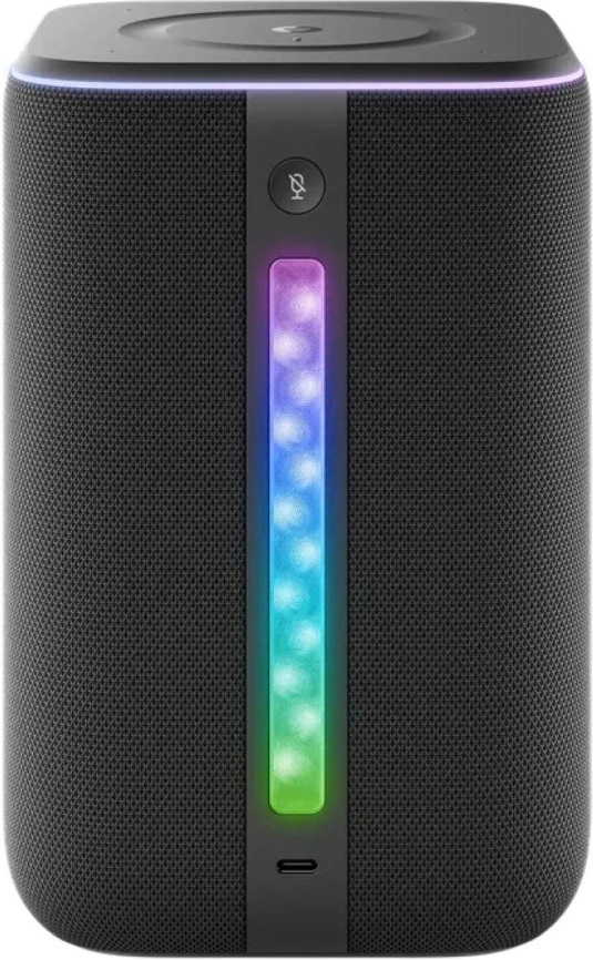 Умная колонка Яндекс Станция 3 с Алисой, эмбиент-подсветкой и Zigbee, черная (YNDX-00060BLK) фото 3