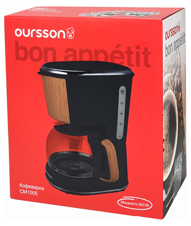 Кофеварка Oursson CM1005/BL (Черный) фото 9