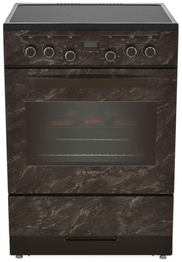 Электроплита Gefest ЭПНД 6560-03 0054 60 см, 4 конфорки, коричневый мрамор фото 1