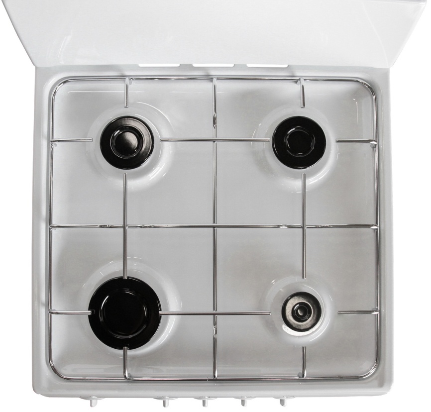 Газовая плита De luxe 5040.38 г 50 см, 43 л, 4 конфорки, белый фото 4