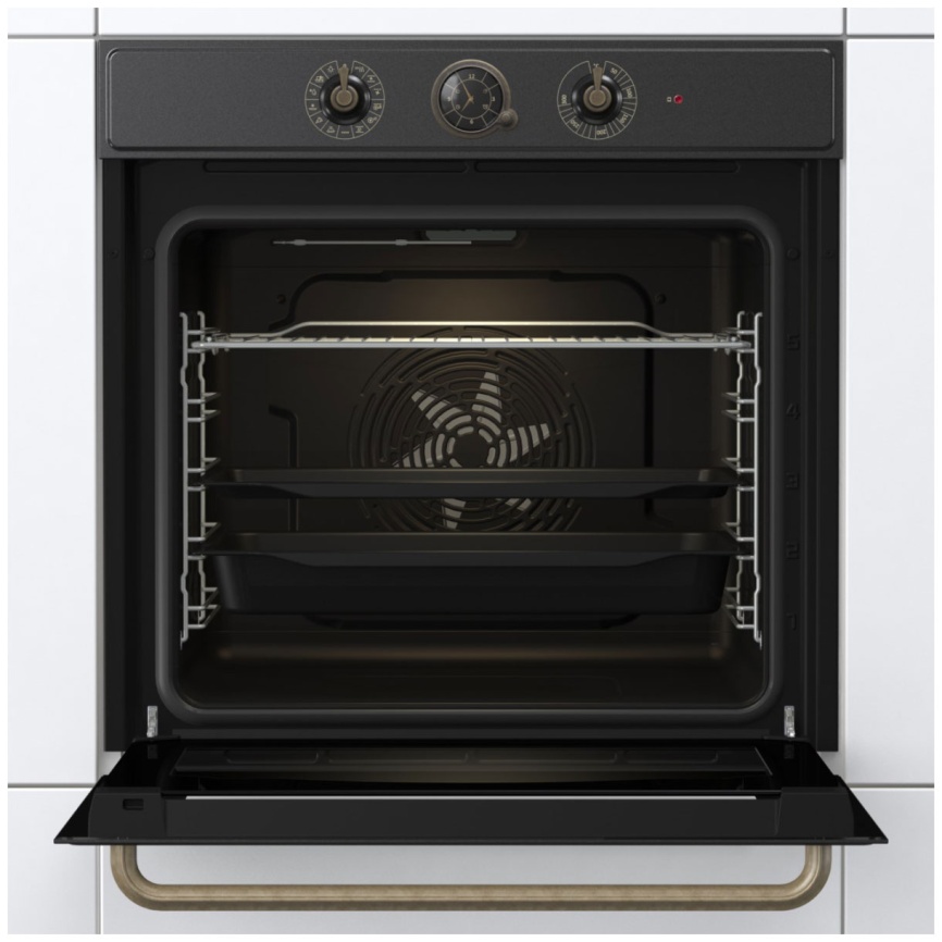 Электрический духовой шкаф Gorenje BOS67371CLB 59 см, 77 л, гриль и конвекция, черный матовый фото 3