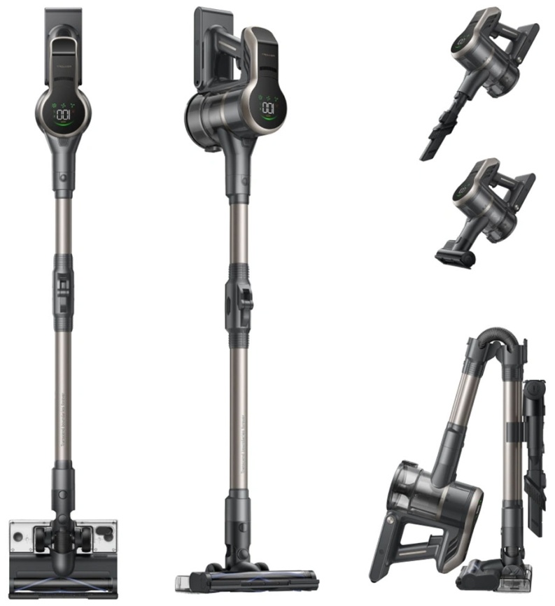 Пылесос вертикальный Trouver J40, 460Вт, серый/золотистый фото 11