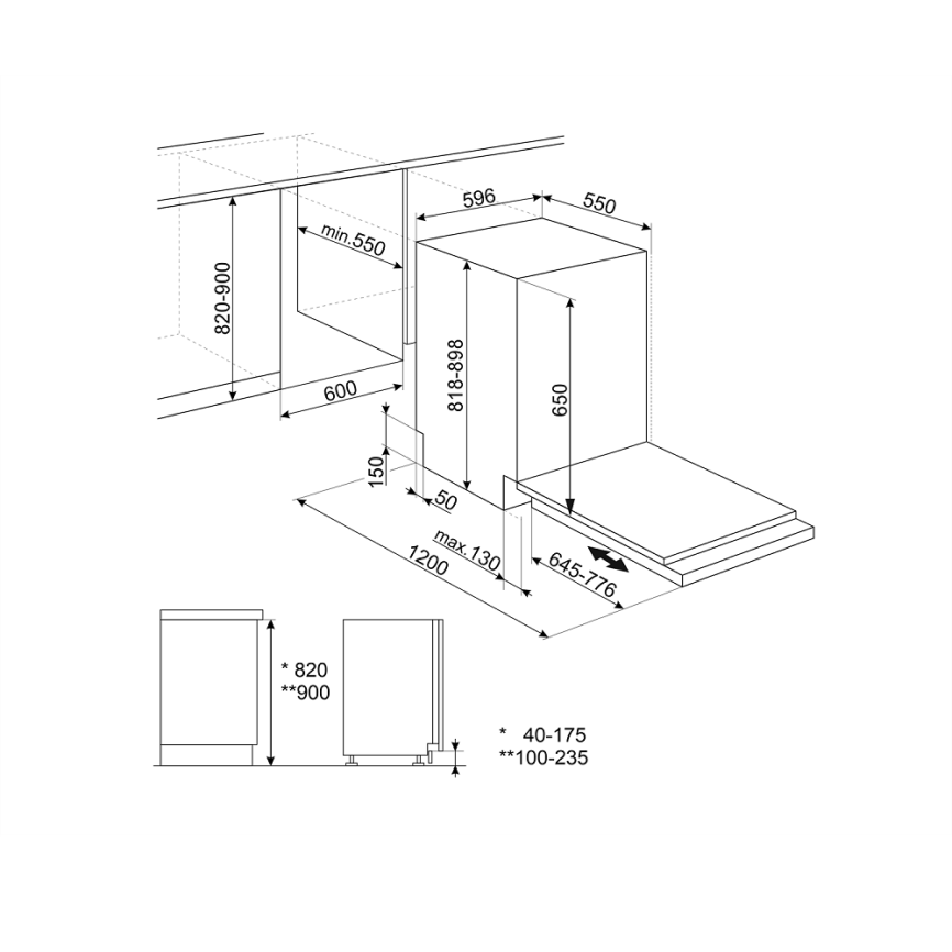 Посудомоечная машина SMEG STL262D фото 10
