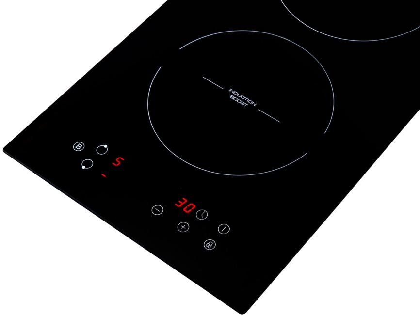 Электрическая варочная панель Zigmund & Shtain CI 33.3 B 28 см, 2 конфорки стеклокерамика, черный фото 3