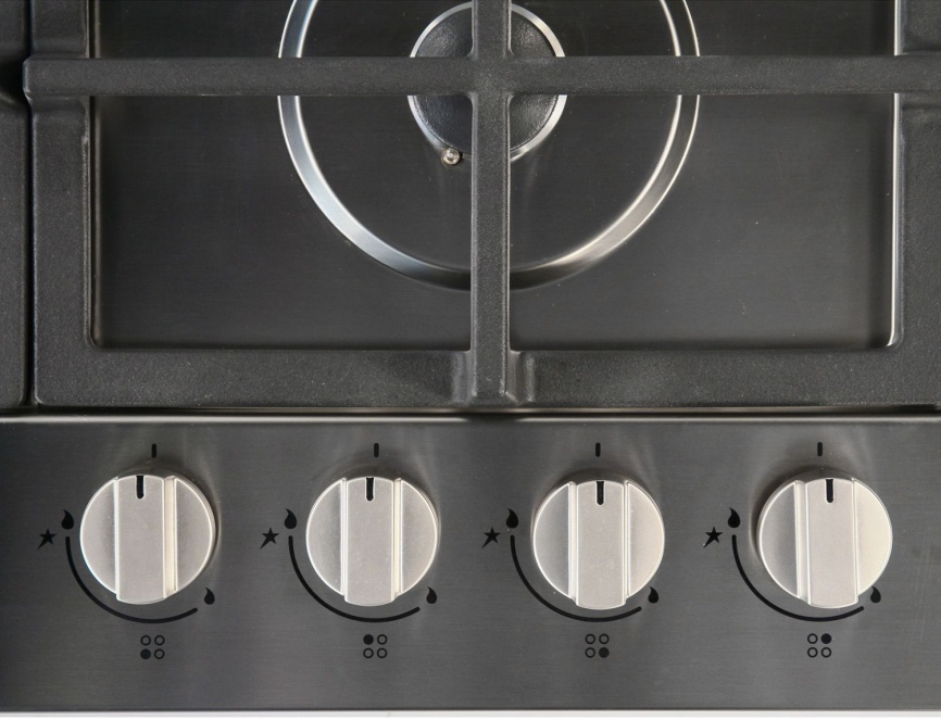 Газовая варочная панель De luxe TG4 750231 F- 070 60 см, 4 конфорки электроподжиг газконтроль, серебристый фото 3