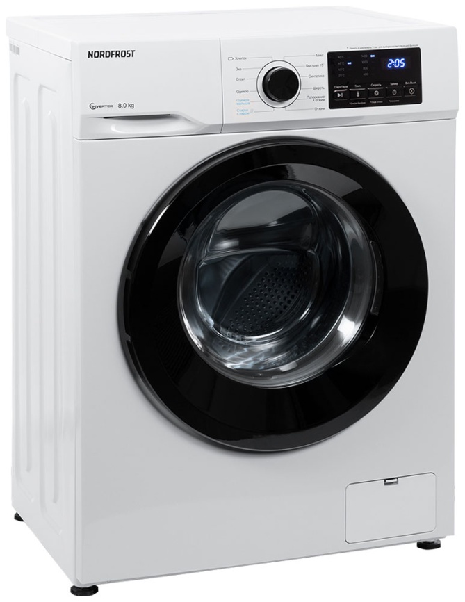 Стиральная машина NordFrost i-WSQ4 8140 W автомат 8 кг, белый фото 2