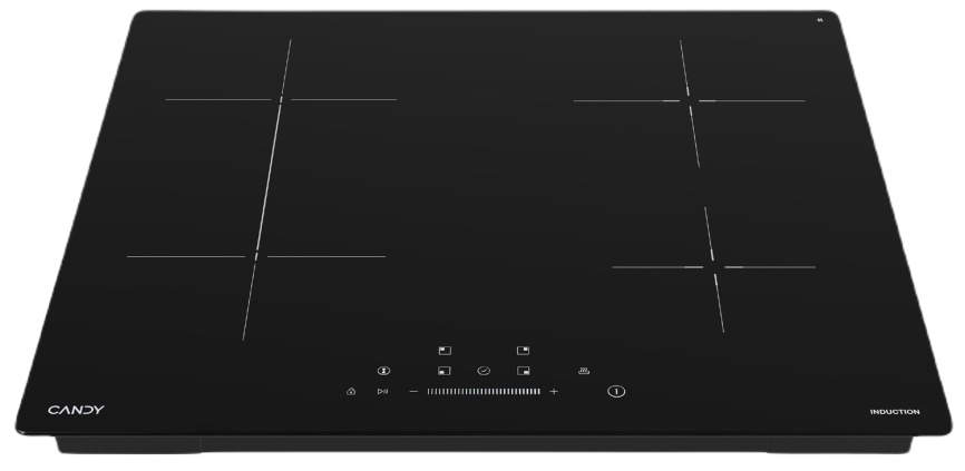 Электрическая варочная панель Candy CHXY64TFB 59 см, 4 конфорки стеклокерамика, черный фото 2