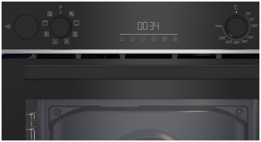 Электрический духовой шкаф Beko BBIS143N0B 59 см, 72 л, гриль и конвекция, черный фото 2