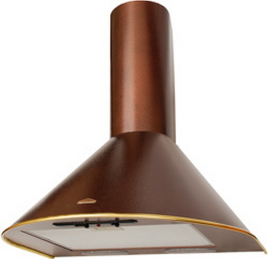 Вытяжка Elikor Эпсилон 50 медь золотой кант фото 1