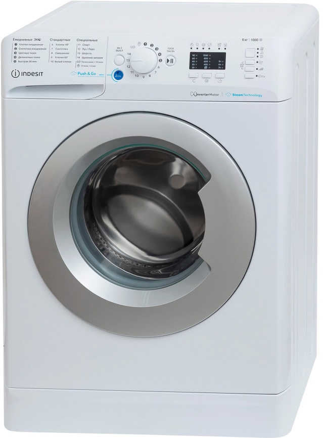Стиральная машина Indesit BWSA 6109 WSV RU белая фото 2