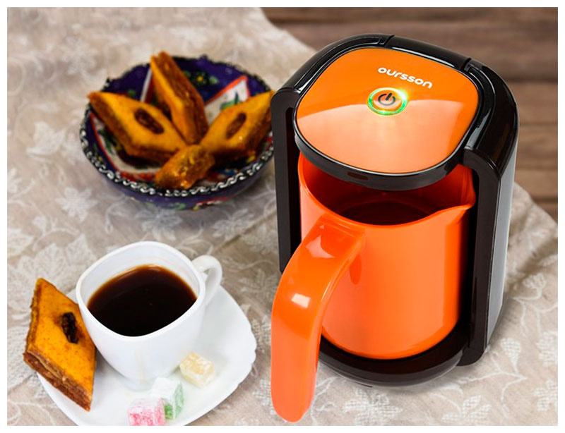 Кофеварка для приготовления турецкого кофе (электрическая турка) Oursson TC0250/OR (Оранжевый) фото 5