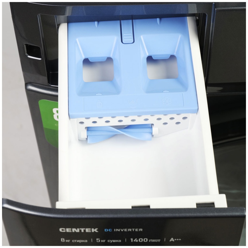 Стиральная машина с сушкой Centek CT-1954 автомат 8 кг, черный фото 6
