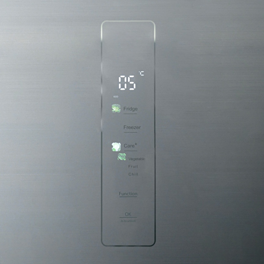 Многокамерный холодильник Centek CT-1745 NF Gray Glass No frost, серый фото 3